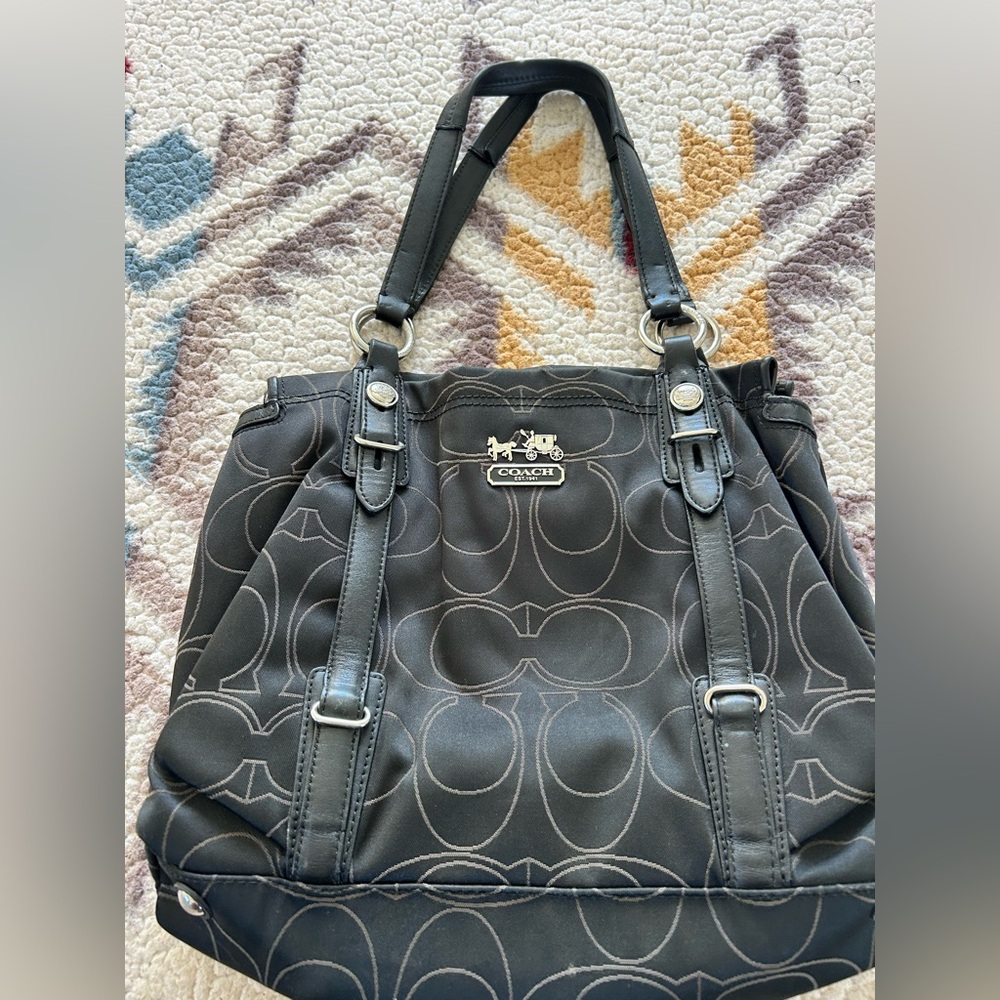 Coach Black Signature Shoulder Bag
